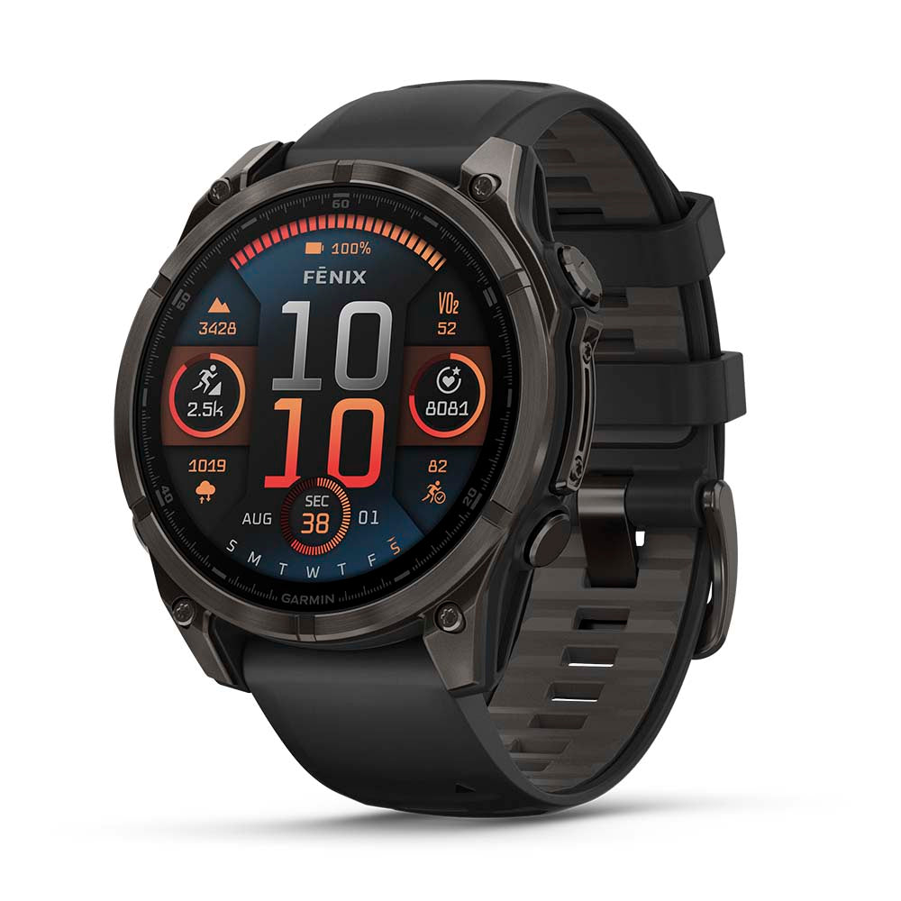 Garmin fēnix 8 Safira Cinza Carbono e Preto