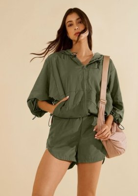 Jaqueta Morena Rosa Oversized Verde