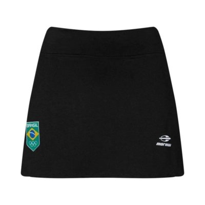 Saia Com Shorts Feminina Time Brasil Mormaii Preto